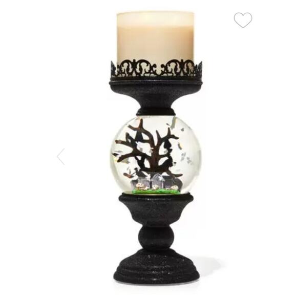 HALLOWEEN CEMETERY PEDESTAL WATER GLOBE CANDLE HOLDER by Bath and Body Works - Picture 6 of 6